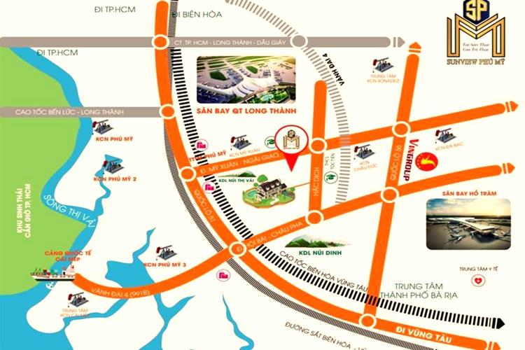 Vị trí Dự án Sunview Phú Mỹ Vũng Tàu