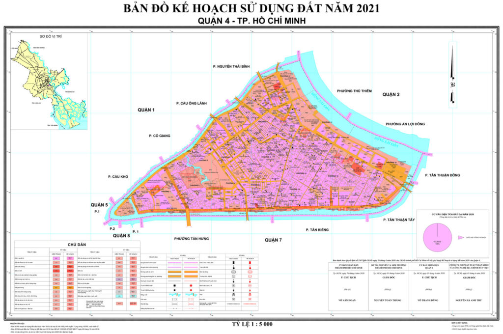 Chia sẻ các thông tin, bản đồ quy hoạch quận 4 về sử dụng đất, xây dựng chung và giao thông.