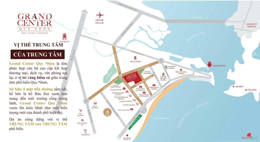 Vị trí Dự án Căn hộ Grand Center Quy Nhơn