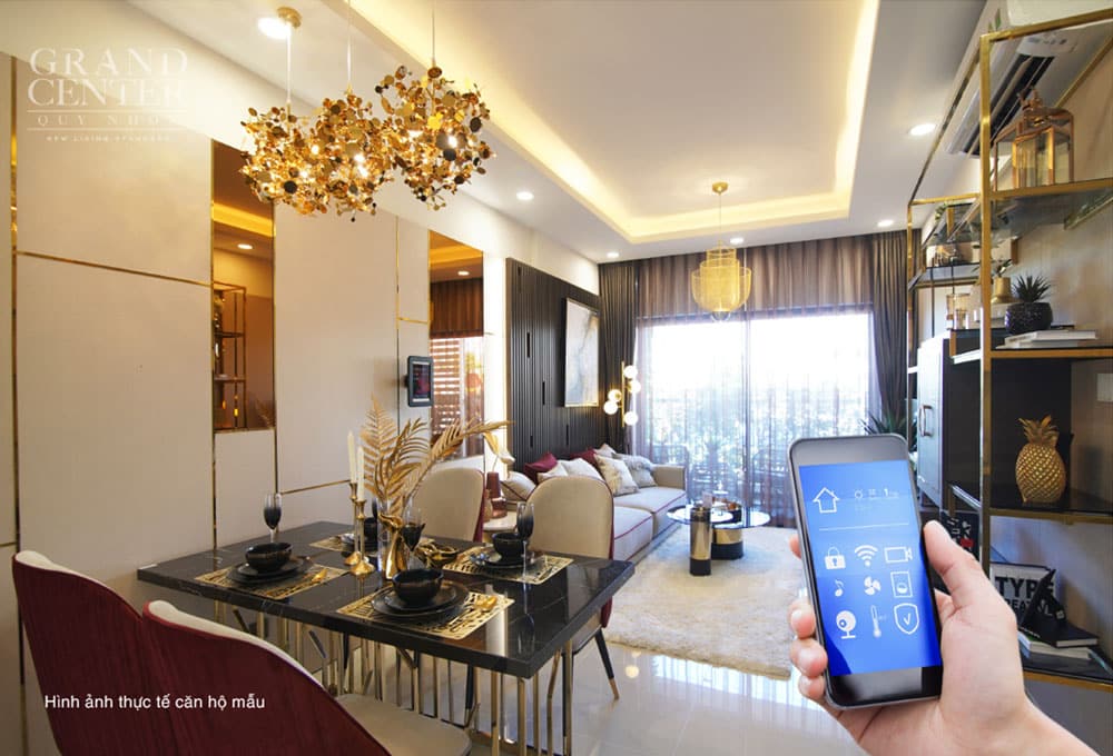 Phòng khách dự án Grand Center Quy Nhơn