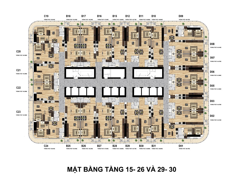 Mặt bằng dự án TMS Quy Nhơn