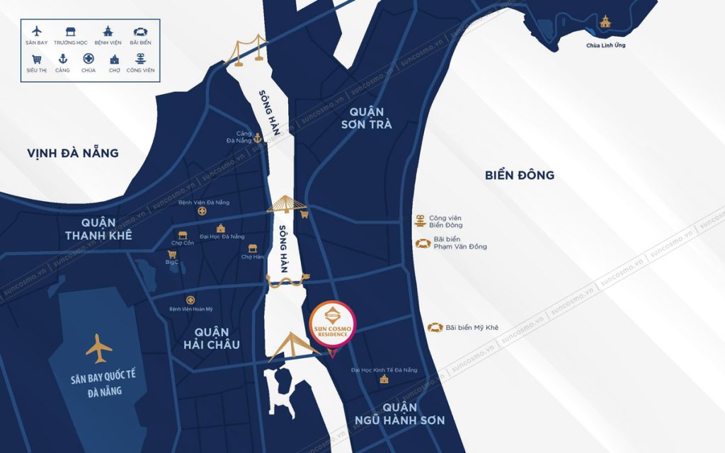 Vị trí dự án Dự án Sun Cosmo Residence Da Nang