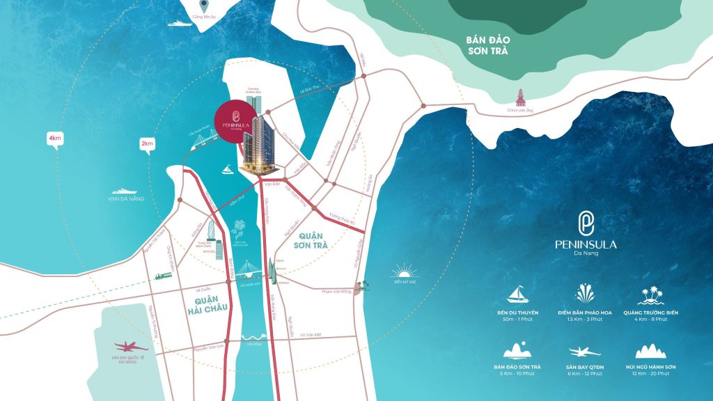 Vị trí Dự án căn hộ Peninsula Đà Nẵng 