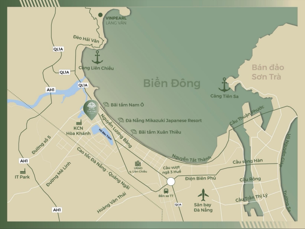 Vị trí căn hộ the ori garden đà nẵng